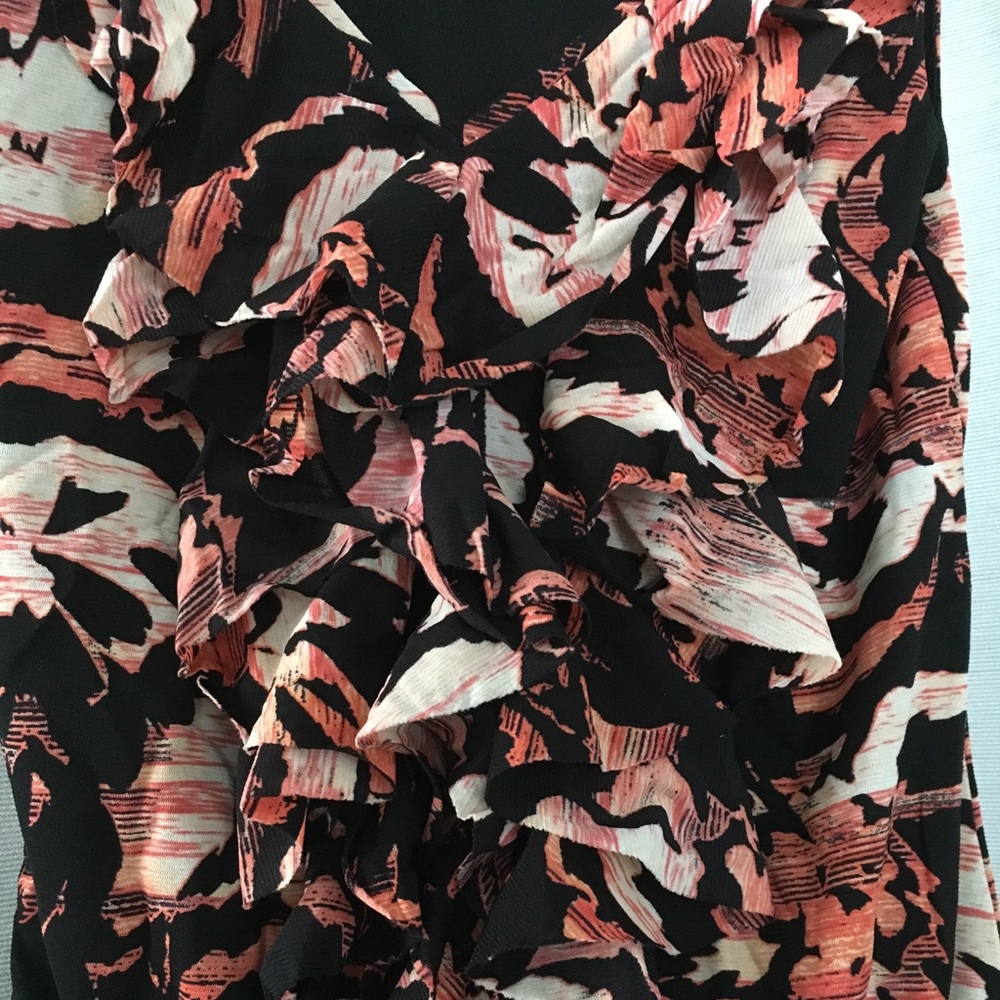 Style & Co Ruffle Front Colorful Top Size P (0) - Picture 5 of 8